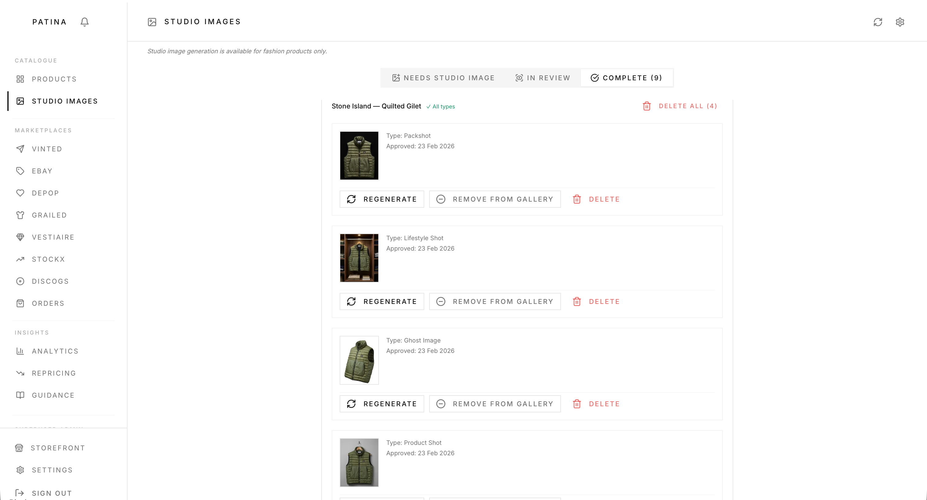 Step 3: Studio Images