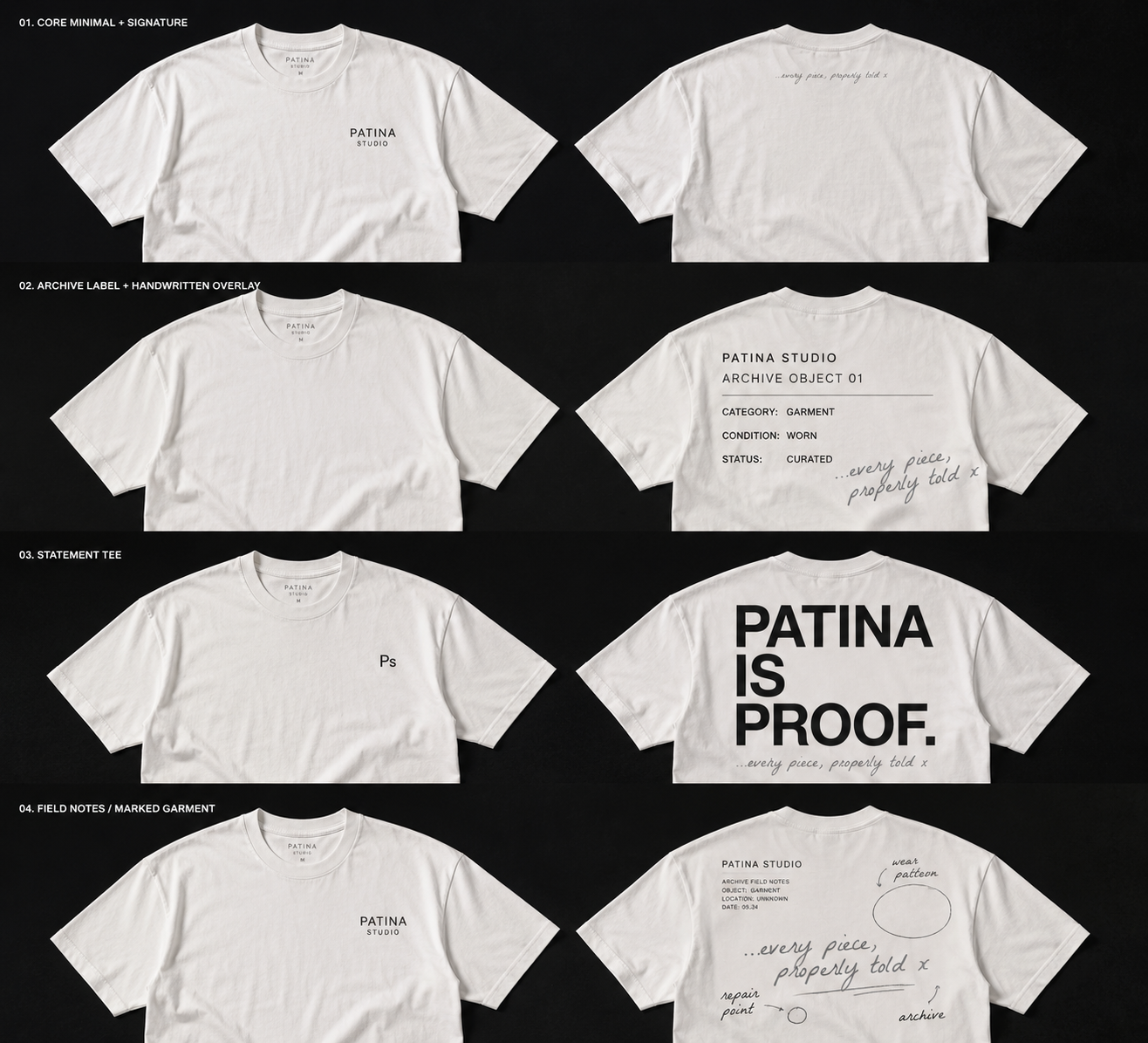 Patina Studio T-Shirts: In Production Now
