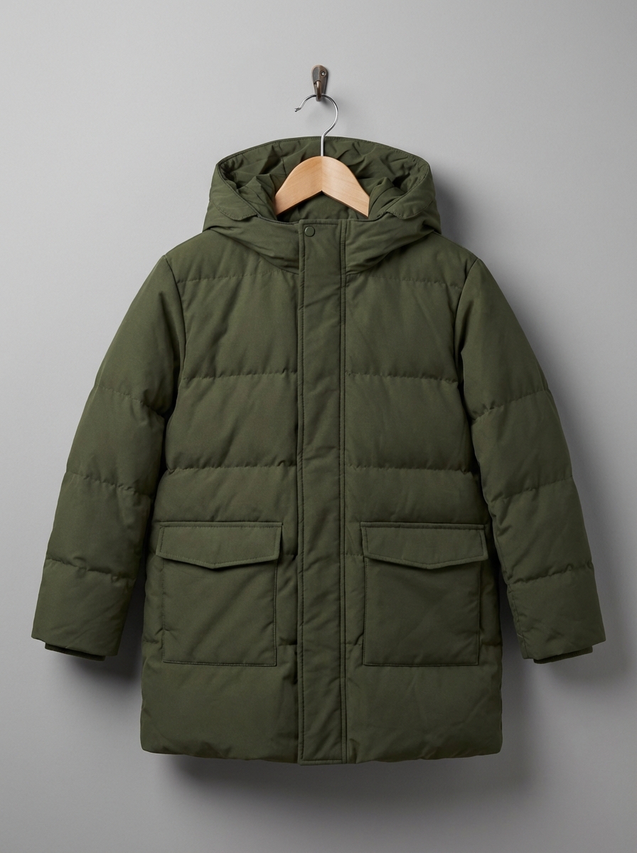 Uniqlo Kids Hooded Puffer Jacket - hanger