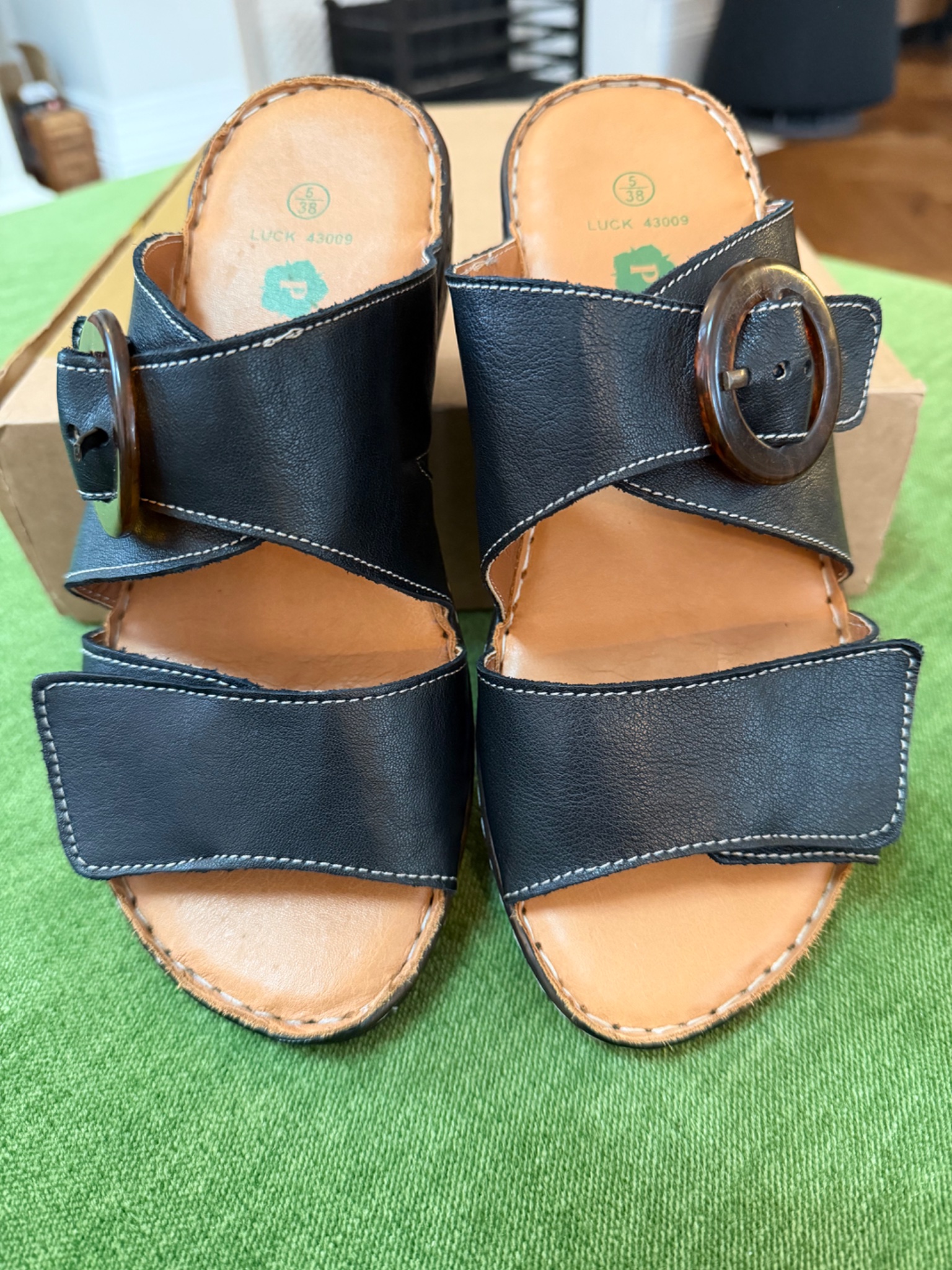 LUCK Wide Fit Buckle Sandals - hero