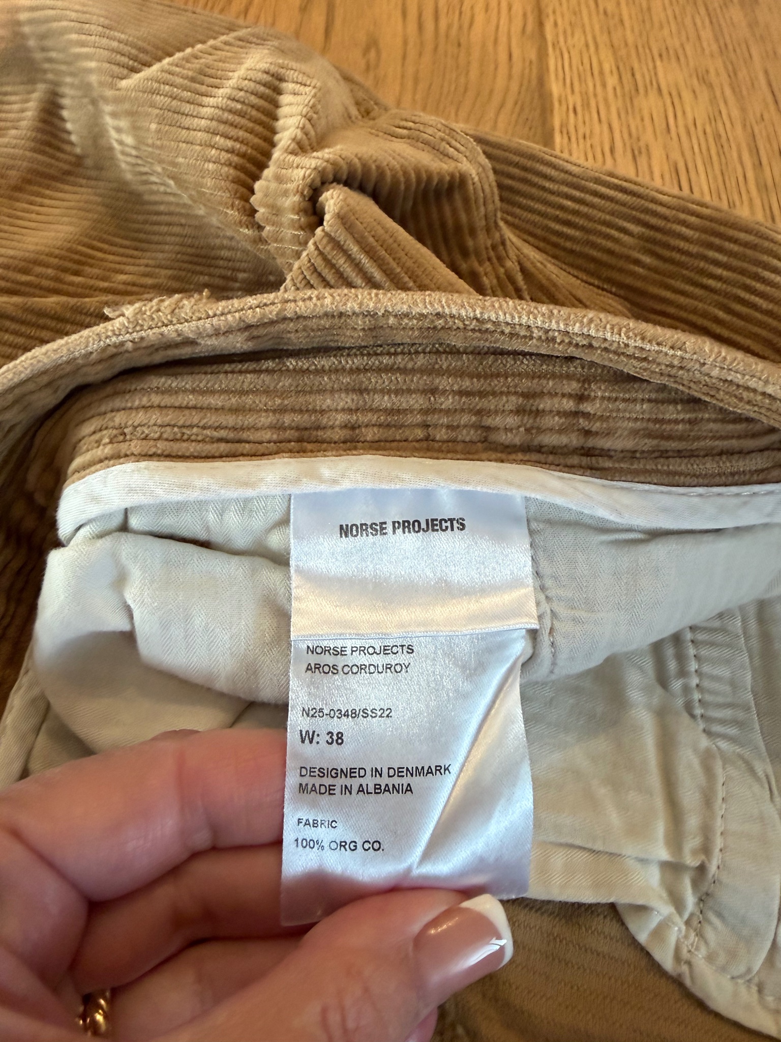 Norse Projects Aros Corduroy Trousers - detail 6