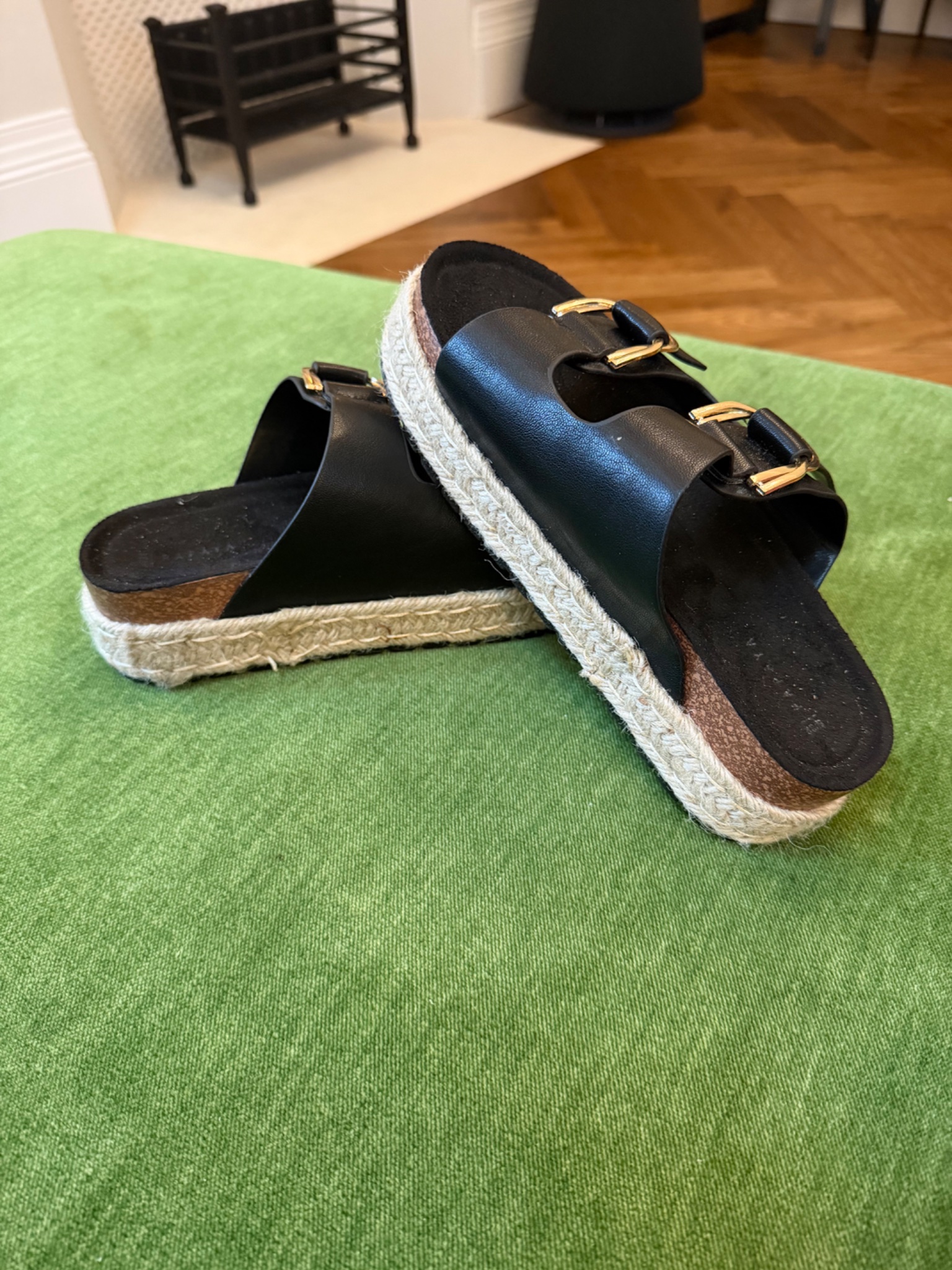 Zara Buckle Detail Espadrille Sandals - detail 1