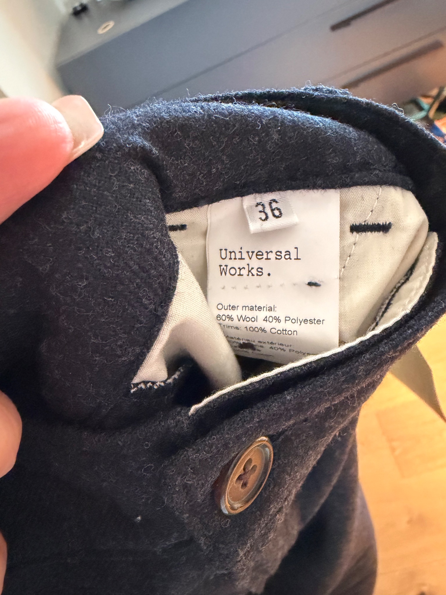 Universal Works. Aston Pant Flannel Trousers - detail 8