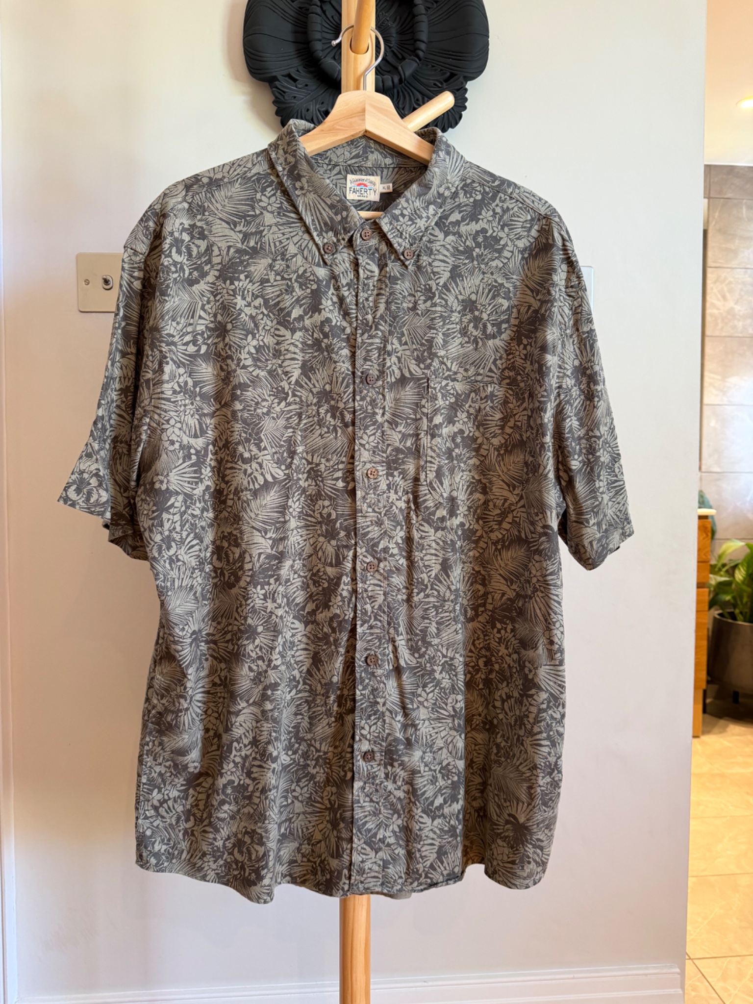 Faherty Patterned Short Sleeve Shirt - detail 4