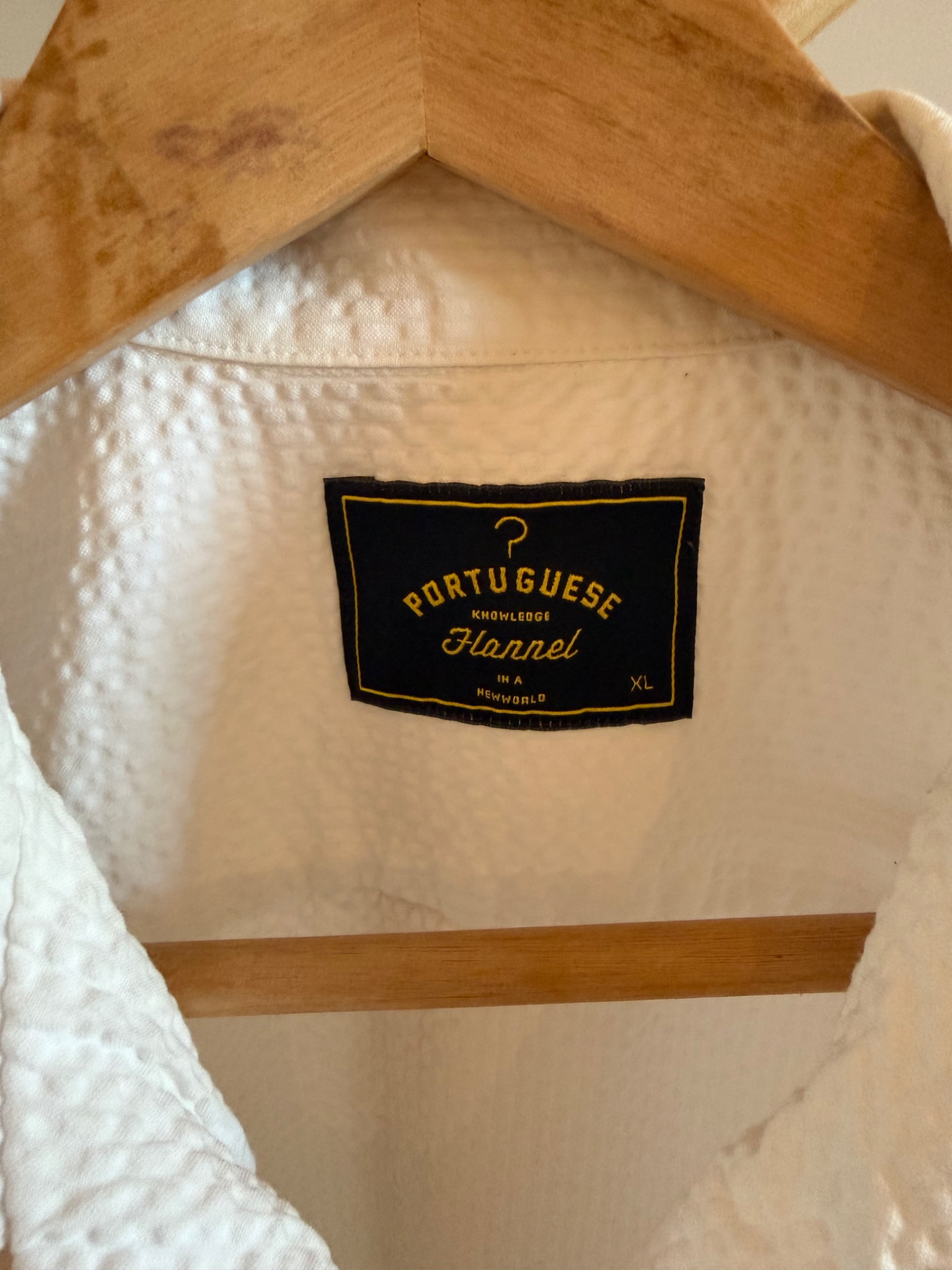 Portuguese Flannel Seersucker Shirt Short Sleeve - detail 1