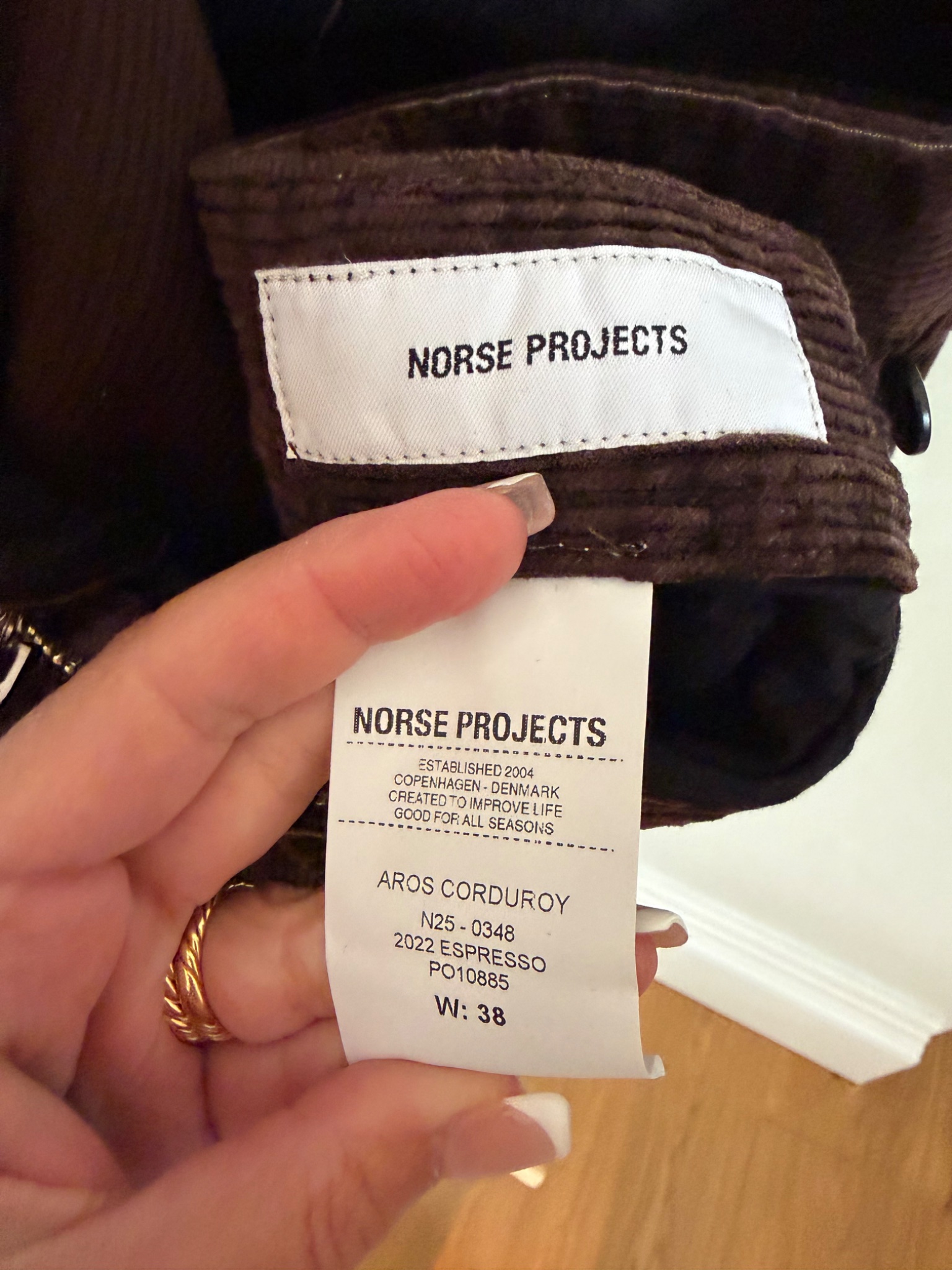 Norse Projects Aros Corduroy Trousers - detail 7