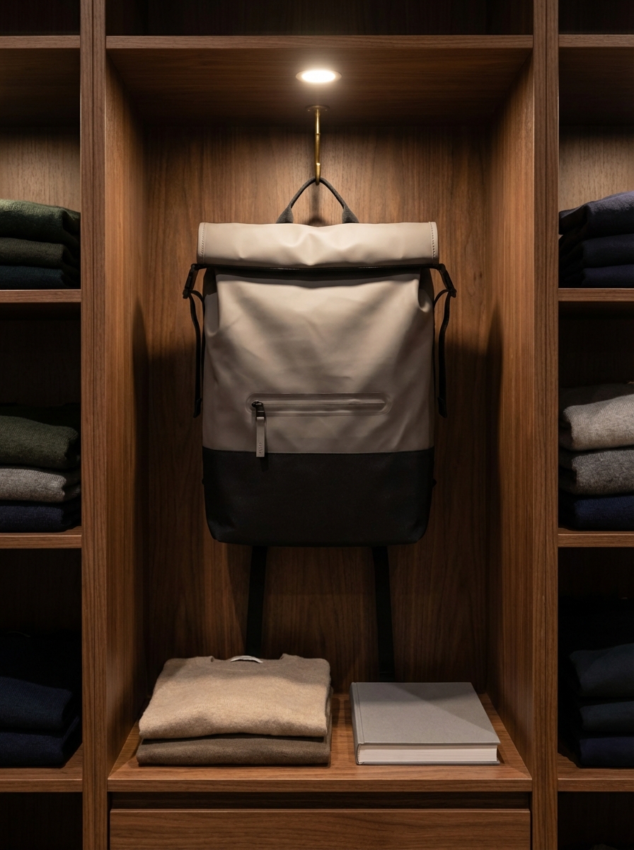 Rains Roll Top Backpack - lifestyle