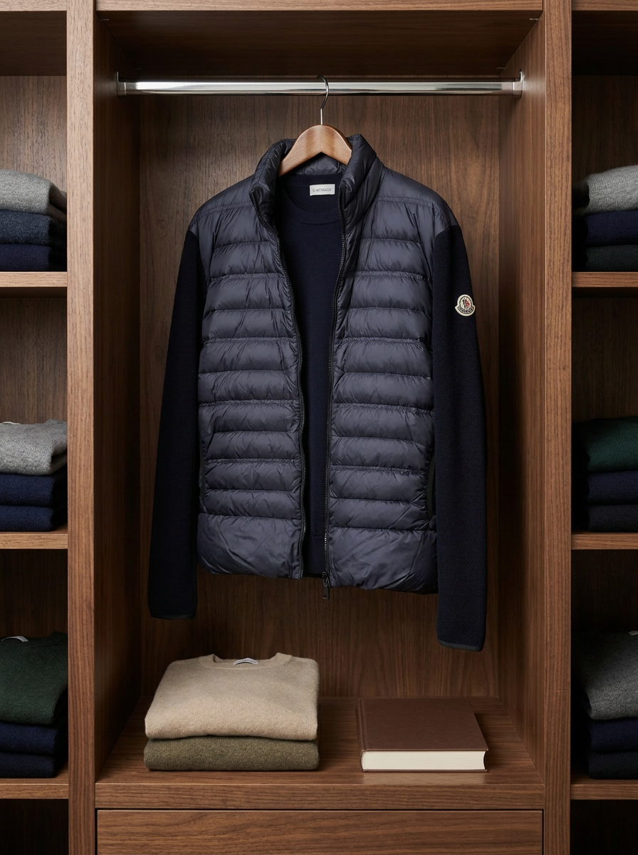 Moncler Mainline Padded Knit Cardigan Jacket - lifestyle