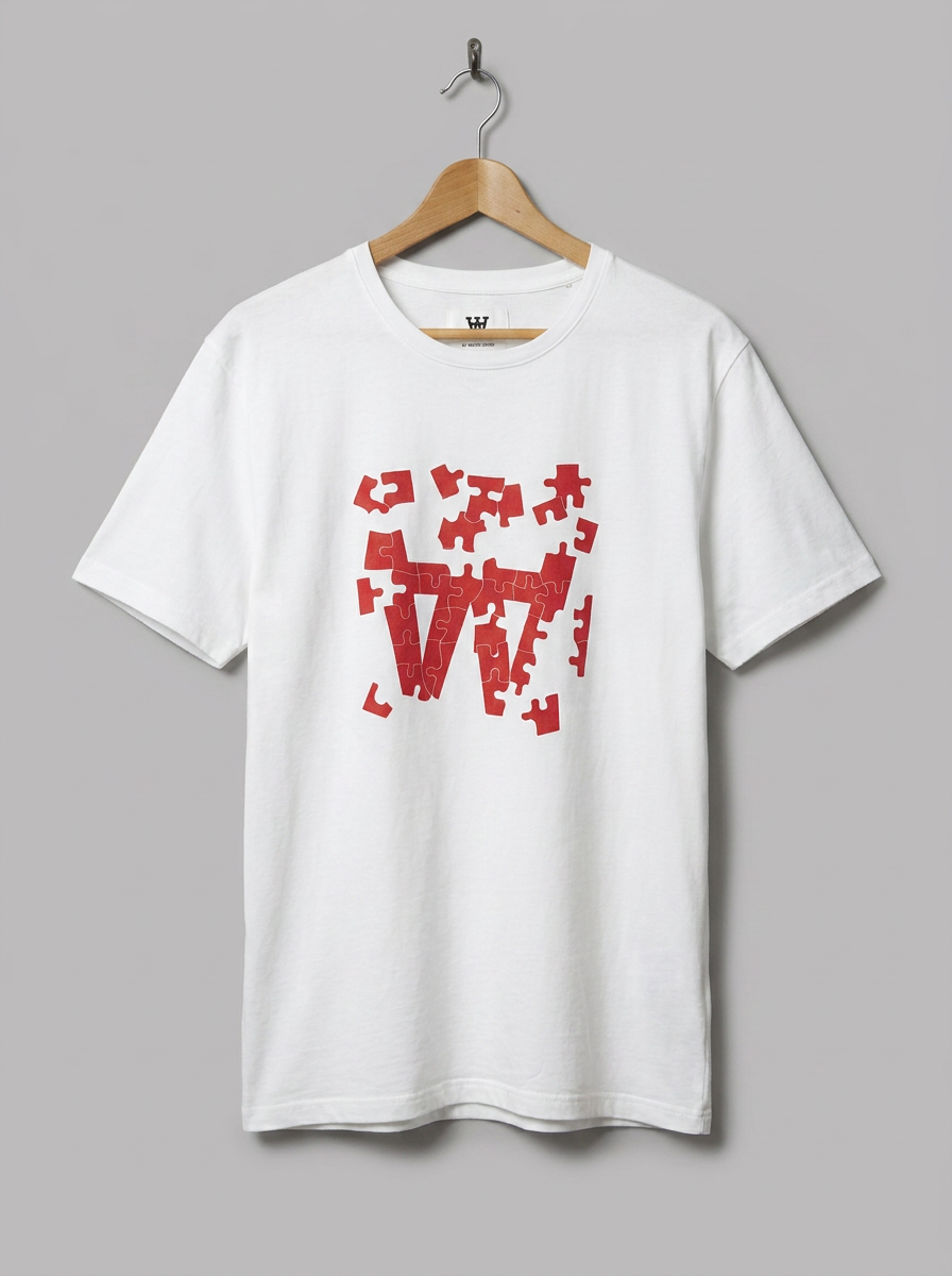Wood Wood Puzzle Logo T-Shirt - hanger