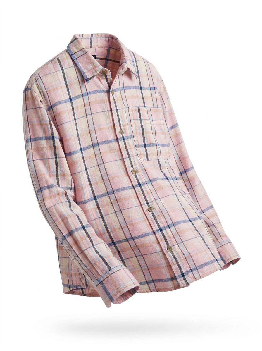 A.P.C. Plaid Flannel Shirt - ghost mannequin