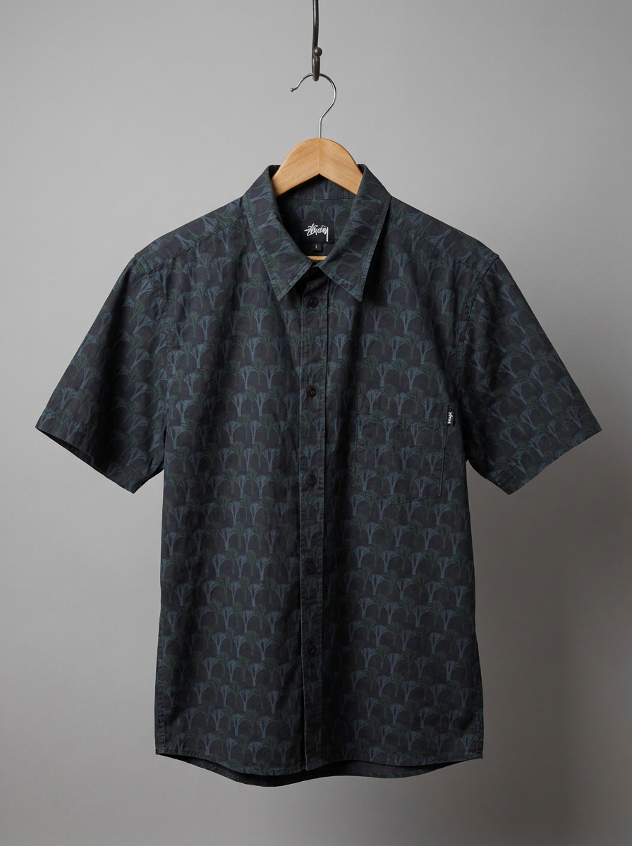 Stüssy Graphic Print Short Sleeve Shirt - hanger