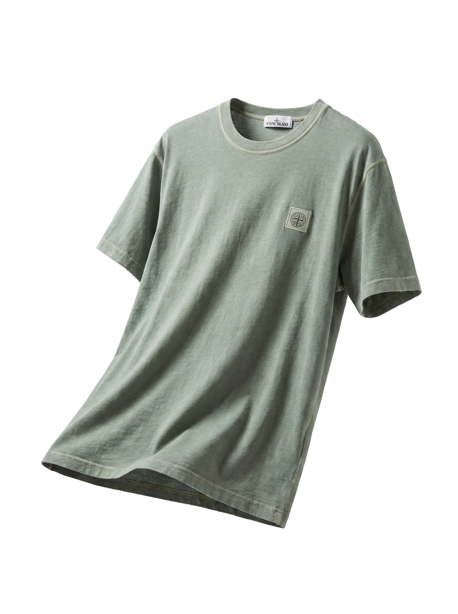 Stone Island Compass Logo T-Shirt - ghost mannequin