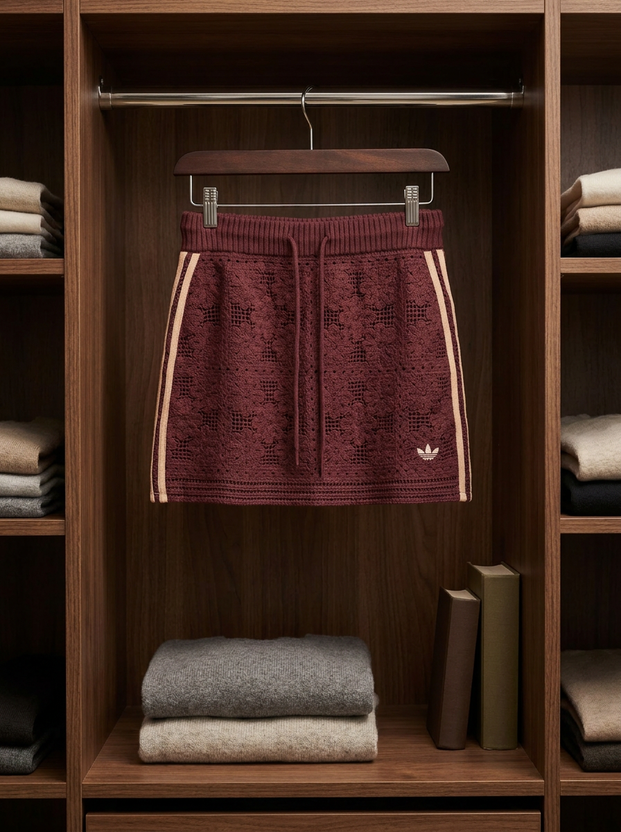 Adidas Originals Crochet Knit Mini Skirt - lifestyle