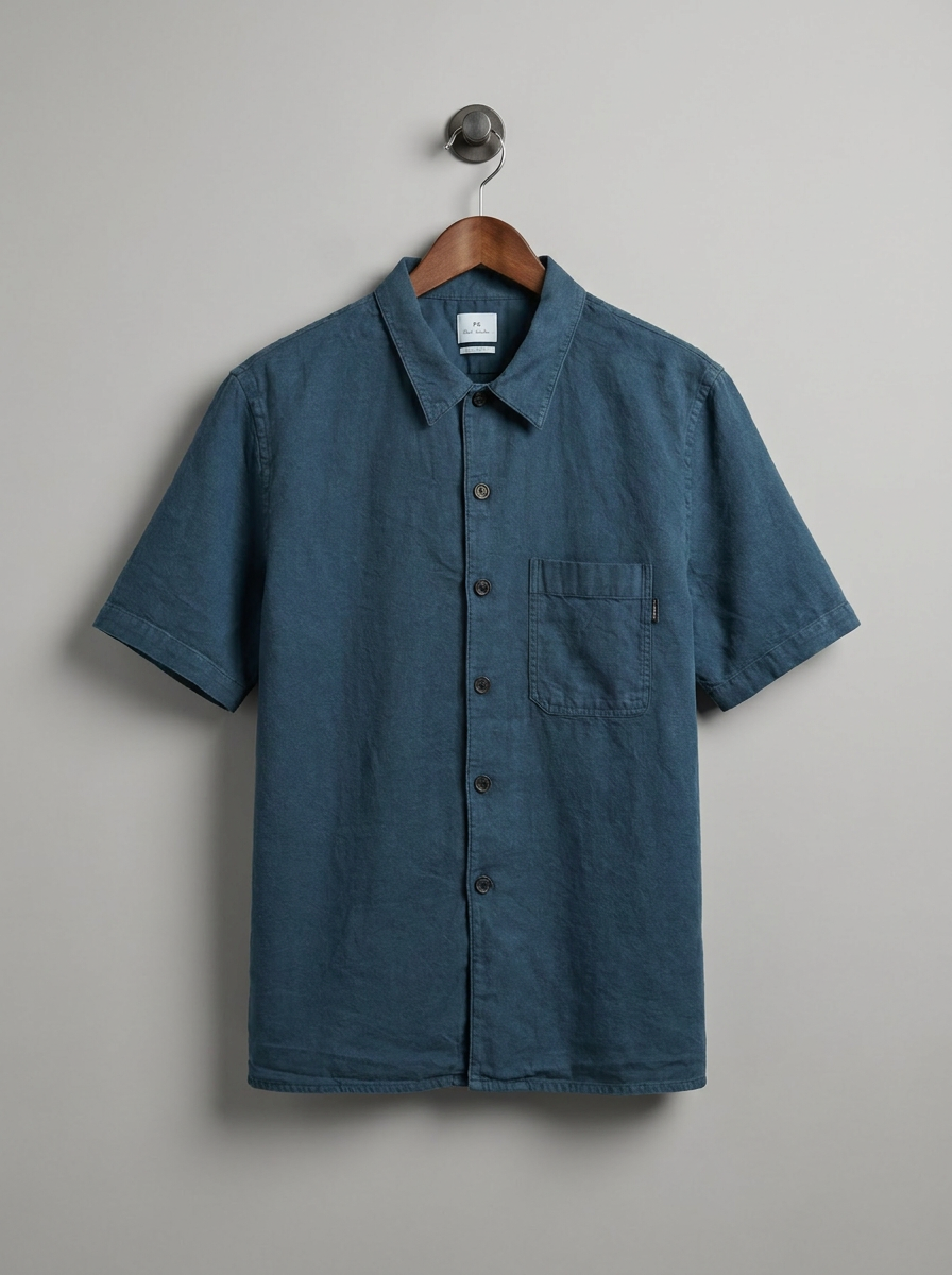 Paul Smith PS Linen Short Sleeve Shirt - hanger