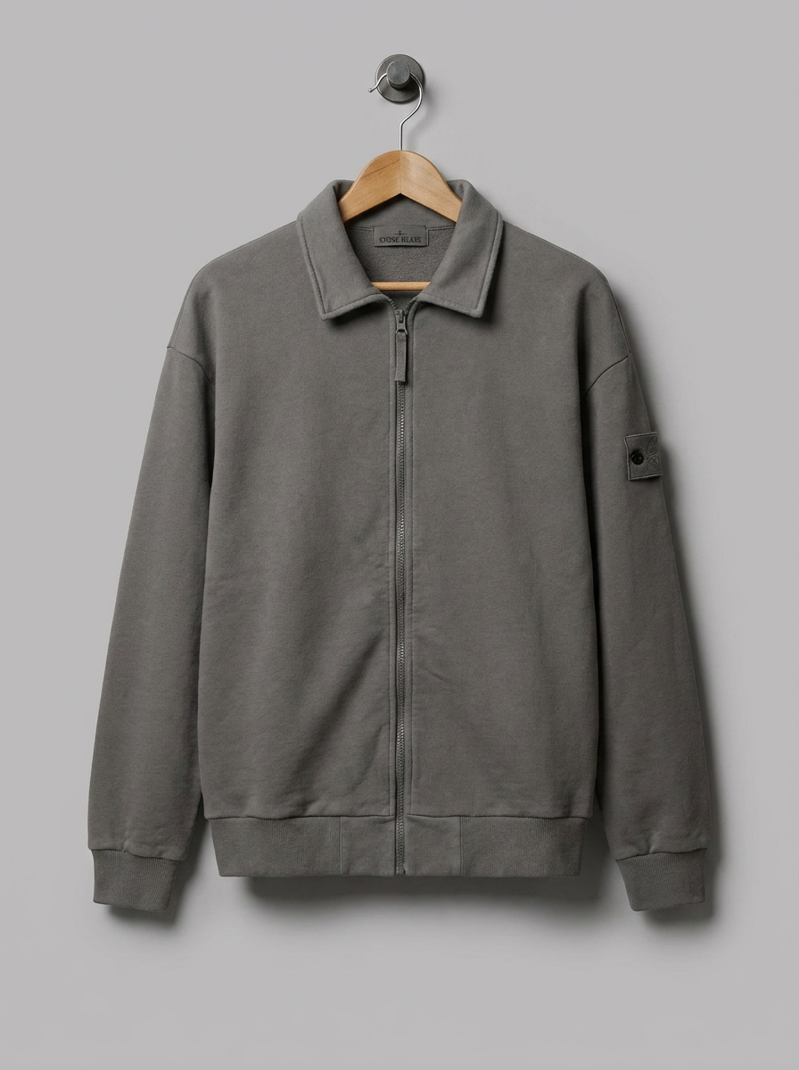 Stone Island Ghost Zip-Up Overshirt Track Top - hanger