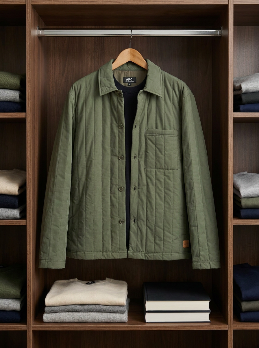 A.P.C. Mainline Quilted Overshirt jacket - lifestyle