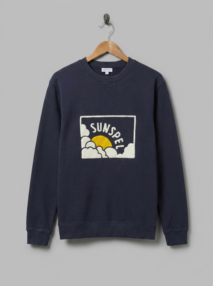 Sunspel Embroidered Logo Sweatshirt - hanger