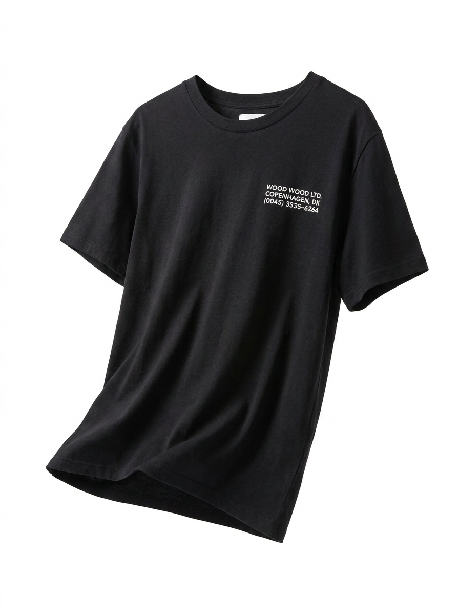 Wood Wood Graphic Print T-Shirt - ghost mannequin