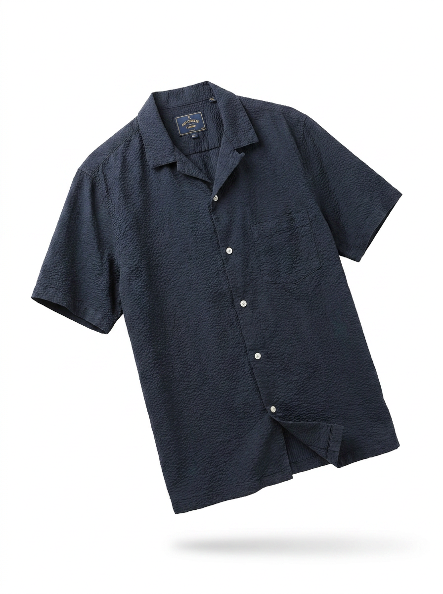 Portuguese Flannel Short Sleeve Shirt - ghost mannequin