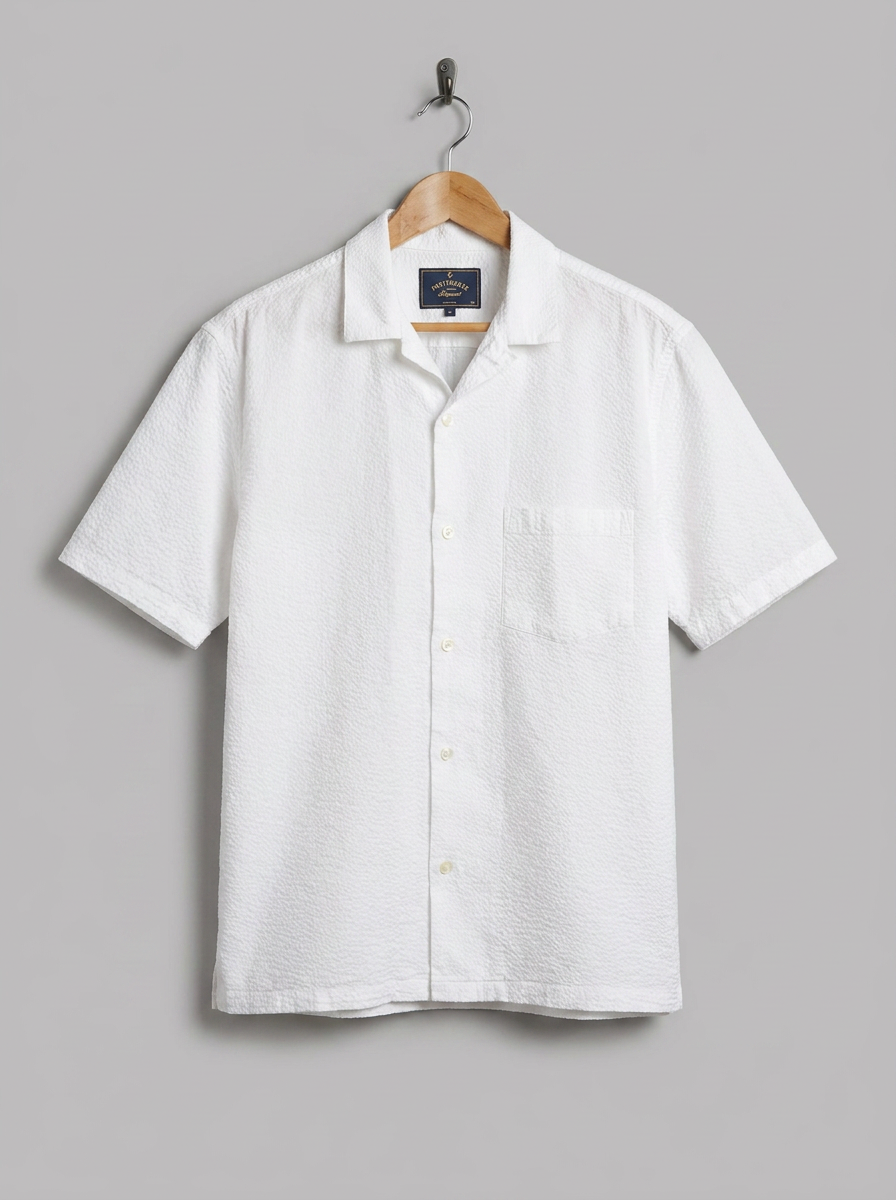 Portuguese Flannel Seersucker Shirt - hanger