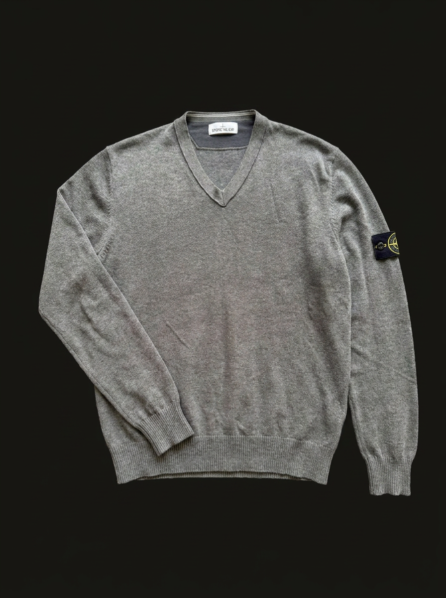 Stone Island V-Neck Knit Jumper - packshot