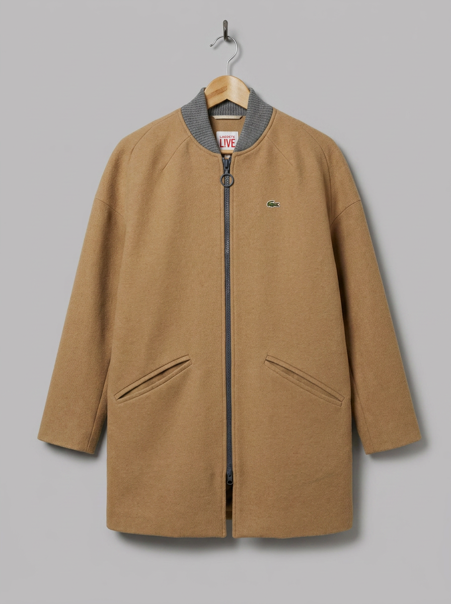 Lacoste LIVE Wool Blend Bomber Jacket - hanger