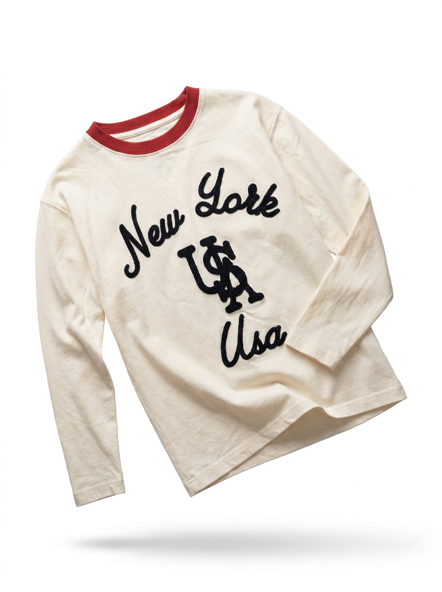 Zara New York USA Graphic T-Shirt - ghost mannequin