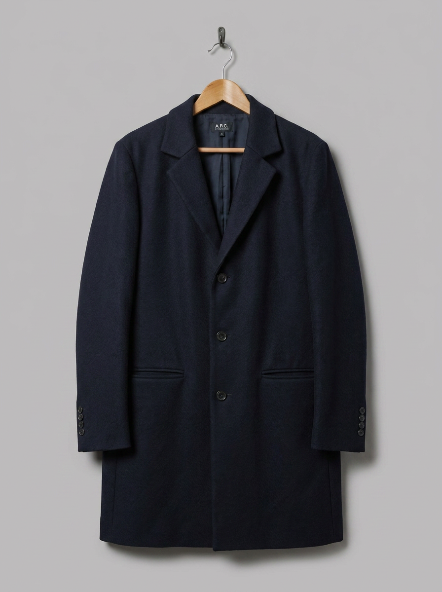 A.P.C. Single Breasted Overcoat - hanger