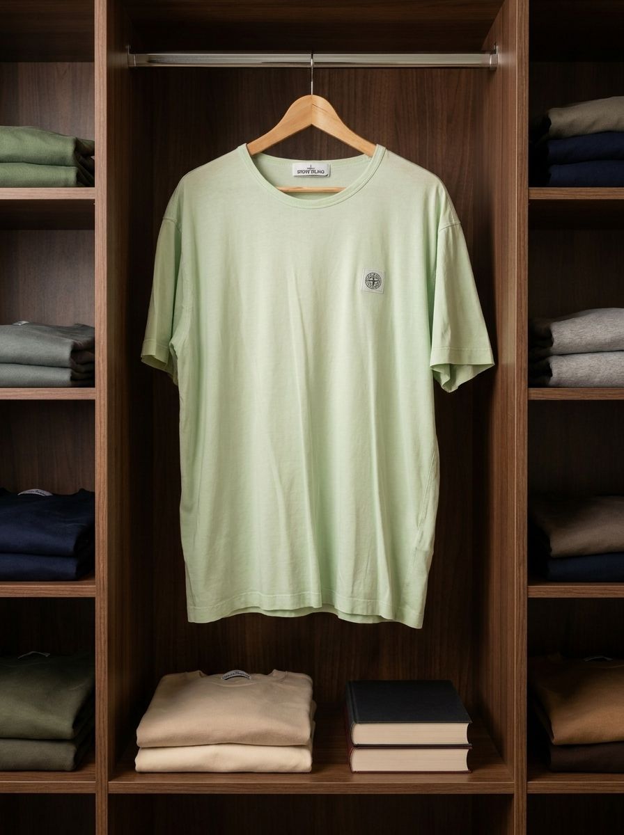 Stone Island Crew Neck T-Shirt with Compass Patch 2
