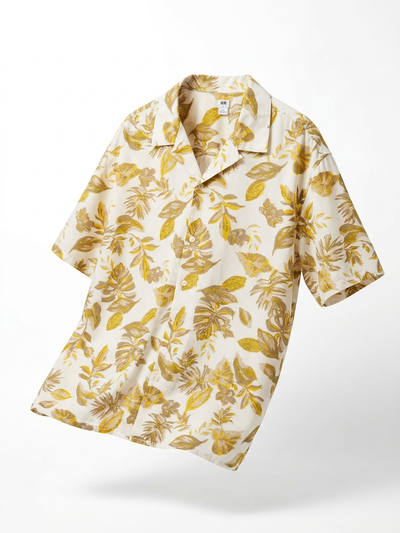 Uniqlo Tropical Leaf Shirt Button Up