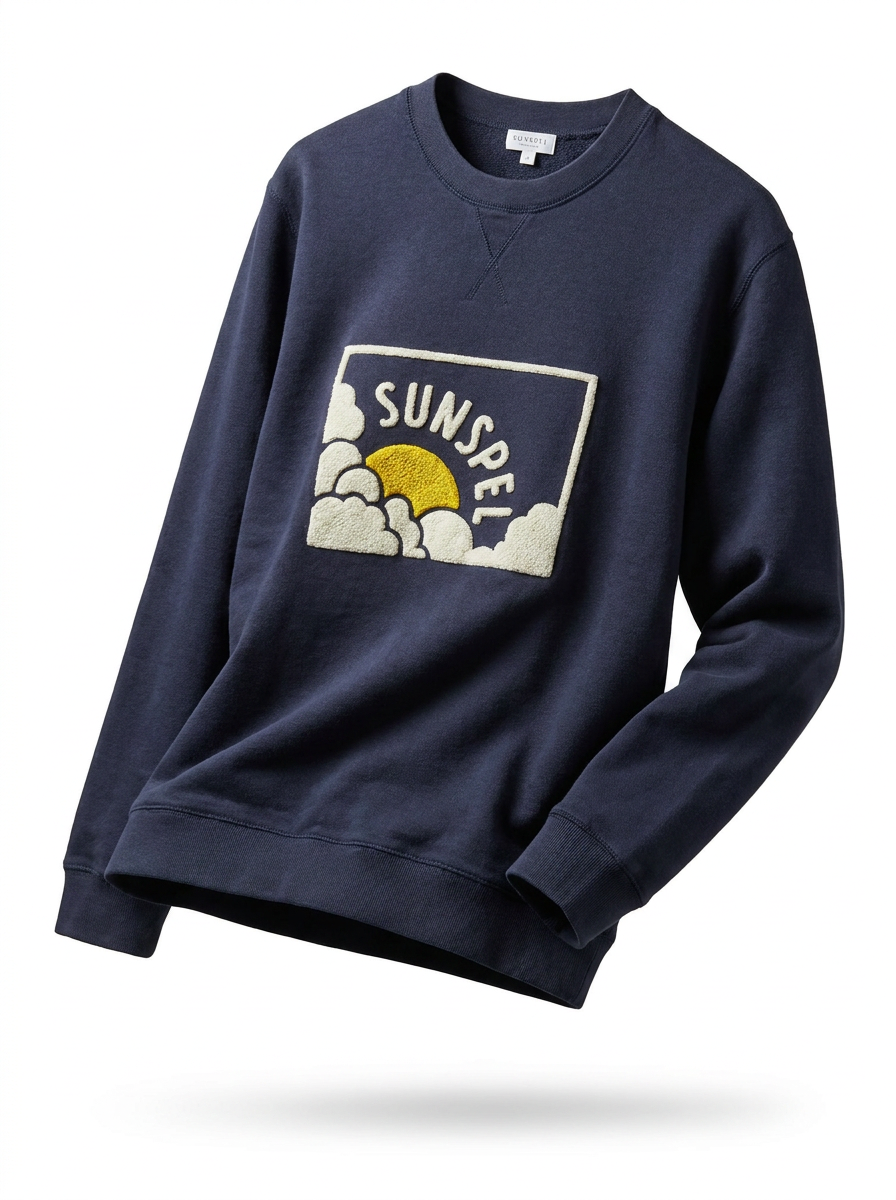 Sunspel Embroidered Logo Sweatshirt