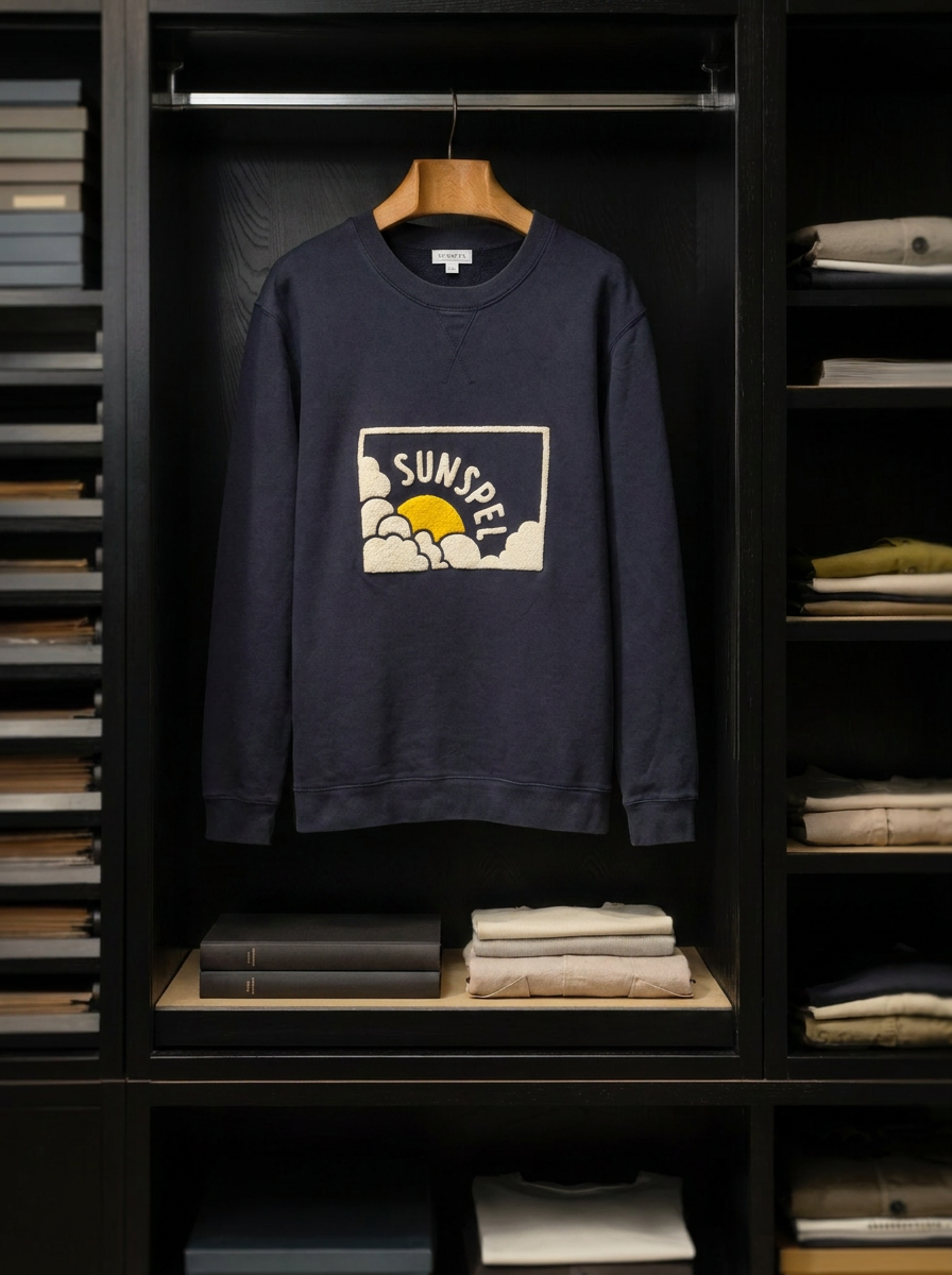 Sunspel Embroidered Logo Sweatshirt 2