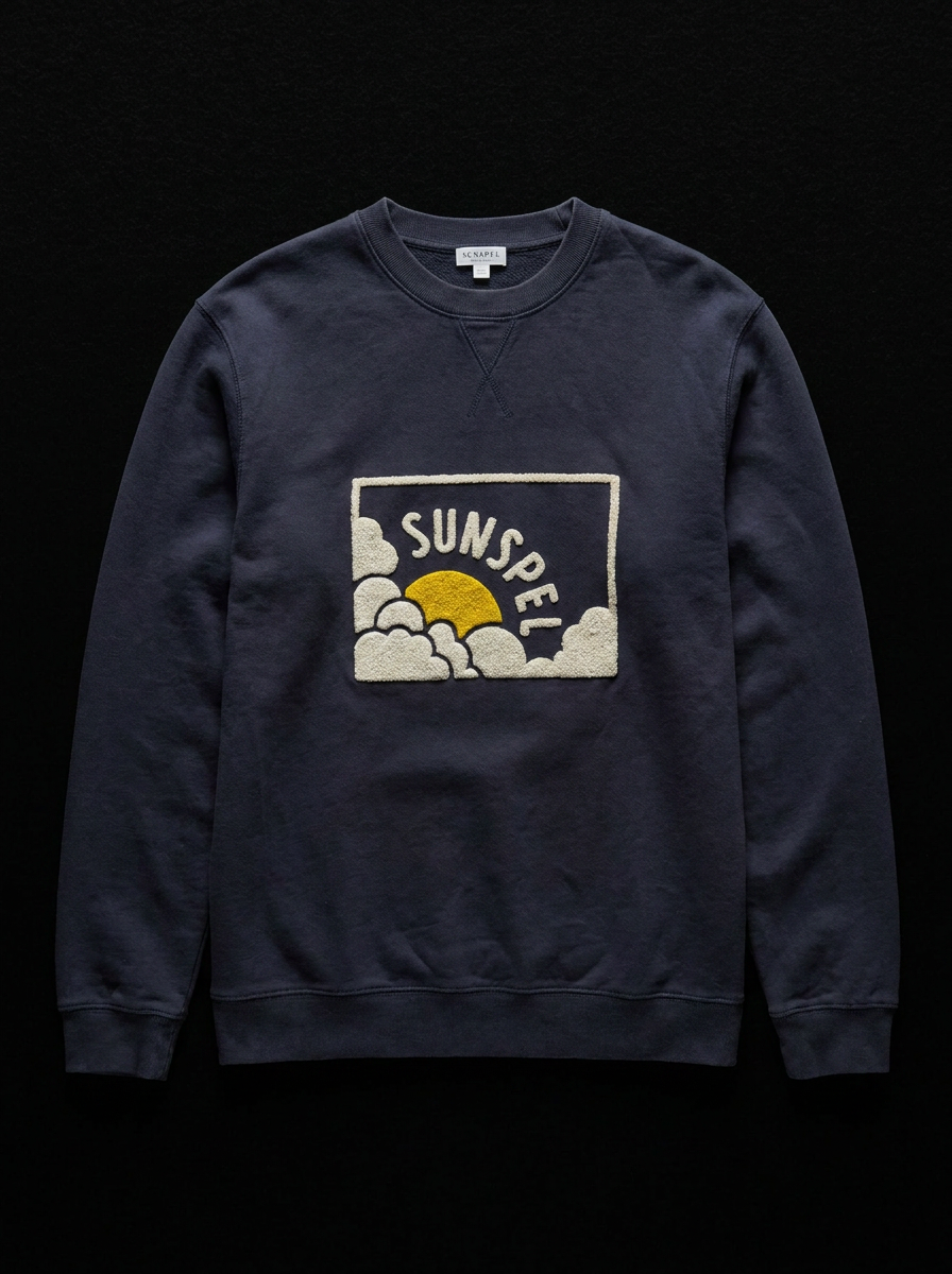 Sunspel Embroidered Logo Sweatshirt