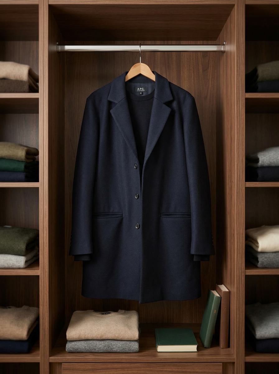 A.P.C. Single Breasted Overcoat 2