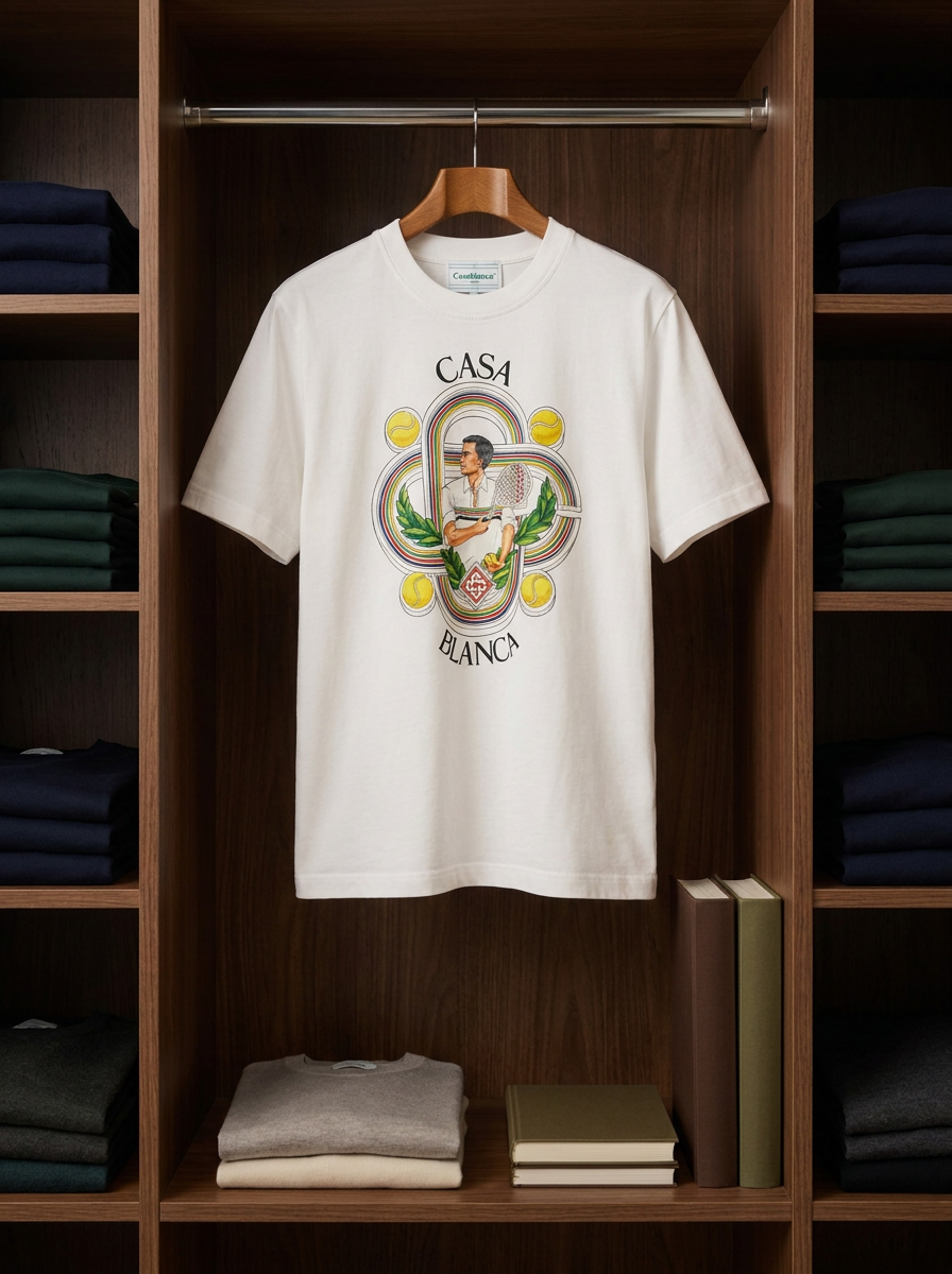 Casablanca Tennis Club Graphic T-Shirt 2
